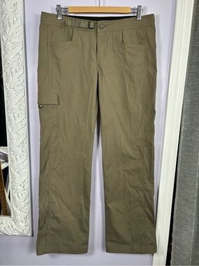 Prana Olive Green Straight Leg Cargo Pants